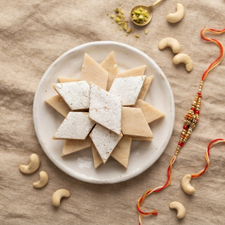 Raksha Bandhan Special: Kaju Katli Without Varak and Mava