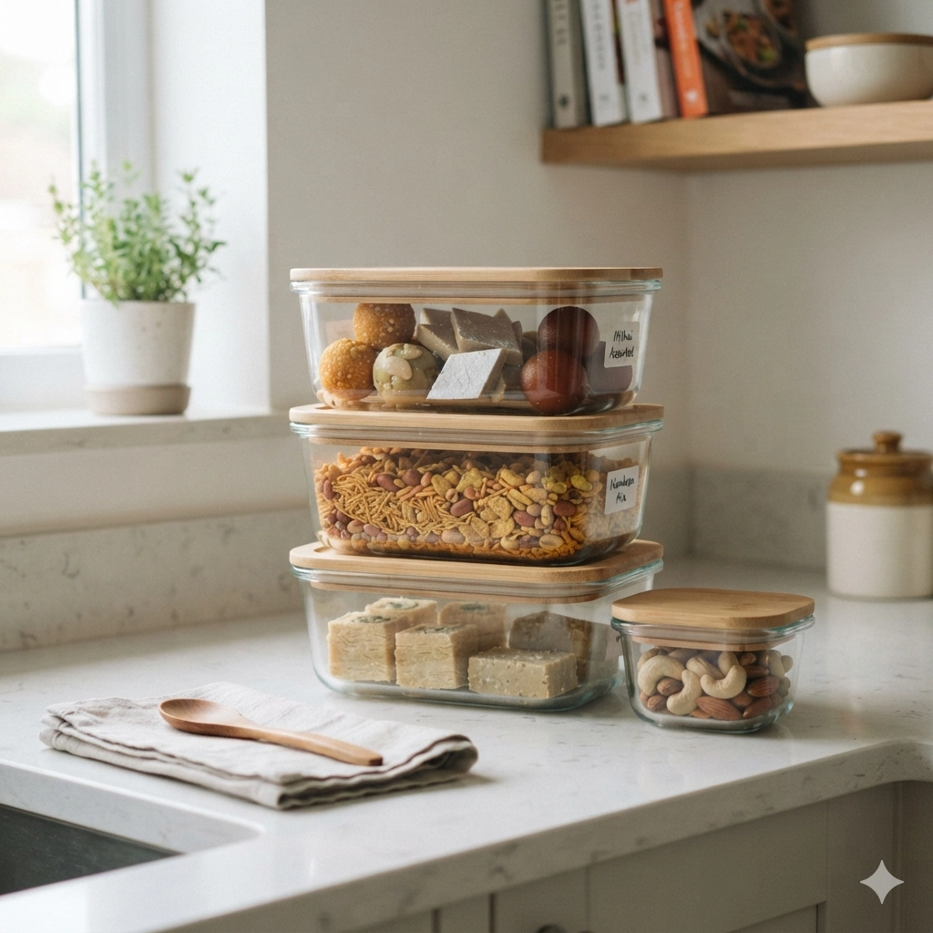 Crunchy sev and savoury namkeen, ready to enjoy any time of day.